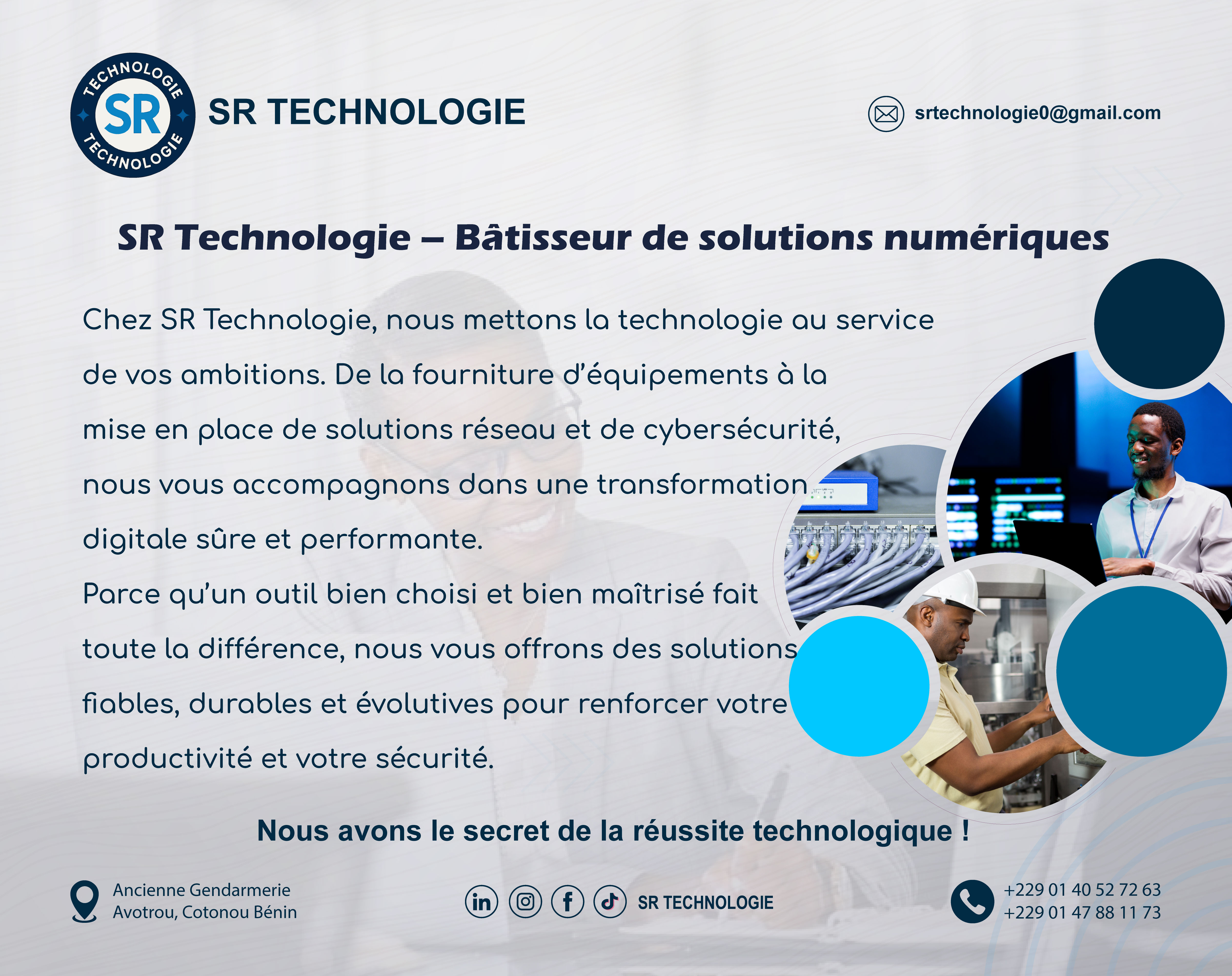 Objectifs de SR Technologie